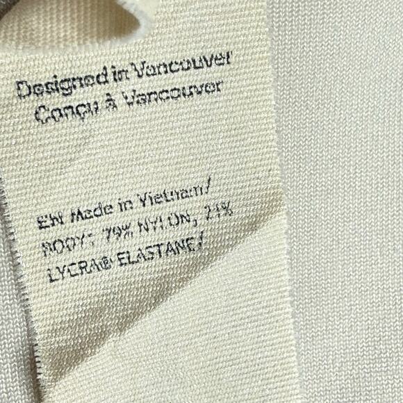 Lululemon Wundermost Ultra-Soft Nulu Square-Neck Long-Sleeve Bodysuit Cream L - Picture 7 of 9